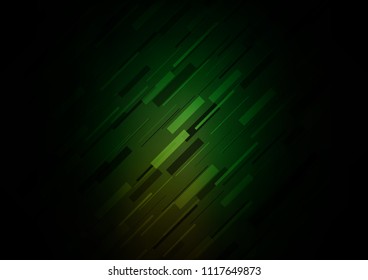 Dark Green vector pattern with narrow lines. Blurred decorative design in simple style with lines. The template can be used as a background.