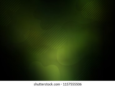 Dark Green vector pattern with narrow lines. Lines on blurred abstract background with gradient. The pattern can be used for websites.