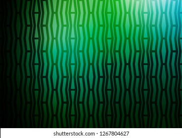 Dark Green vector pattern with narrow lines. Blurred decorative design in simple style with lines. The pattern can be used for websites.