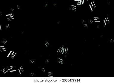 Dark green vector pattern with narrow lines. Modern geometrical abstract illustration with staves. Pattern for websites, landing pages.