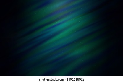 Dark Green vector pattern with night sky stars. Shining illustration with sky stars on abstract template. Pattern for astronomy websites.
