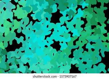 Dark Green vector pattern with random forms. Modern abstract illustration with colorful random forms. Simple design for your web site.