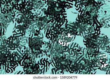 Dark Green vector pattern with random forms. Simple colorful illustration with abstract gradient shapes. Simple design for your web site.