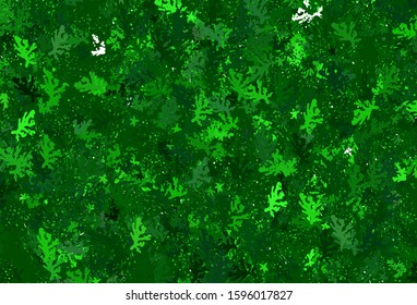 Dark Green vector pattern with random forms. Illustration with colorful gradient shapes in abstract style. Elegant design for wallpapers.