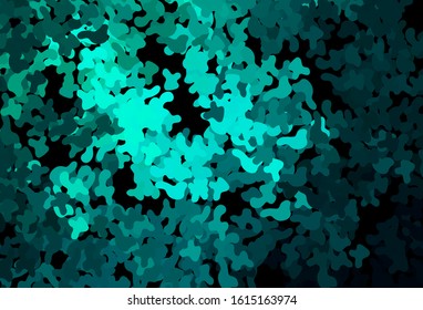Dark Green vector pattern with random forms. Modern abstract illustration with colorful random forms. Modern design for your business card.