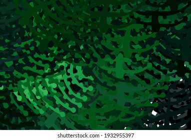 Dark Green vector pattern with random forms. Illustration with colorful gradient shapes in abstract style. Elegant design for wallpapers.