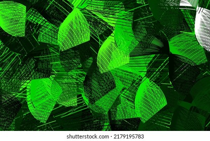 Dark Green vector pattern with random forms. Illustration with colorful gradient shapes in abstract style. Modern design for your business card.