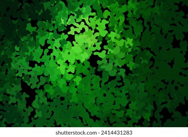 Dark Green vector pattern with random forms. Modern abstract illustration with colorful random forms. Background for a cell phone.