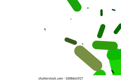 Dark Green vector pattern with rounded lines. Glitter abstract illustration with colored sticks. The template can be used as a background.