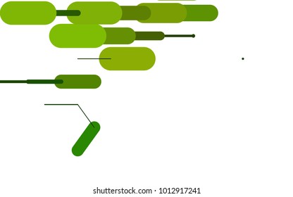 Dark Green vector pattern with rounded lines. Capsules on blurred abstract background with gradient. The pattern can be used as ads, poster, banner for medicine.