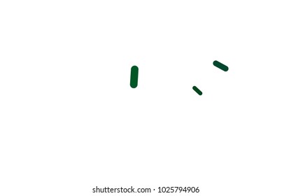 Dark Green vector pattern with rounded lines. Capsules on blurred abstract background with gradient. The template can be used as a background.
