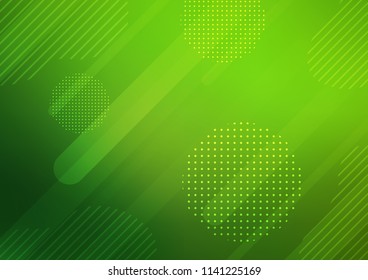Dark Green vector pattern with rounded lines, dots. Decorative shining illustration with lines, dots on abstract template. The pattern can be used as ads, poster, banner for commercial.