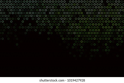 Dark Green vector  pattern with spheres. Modern abstract illustration with colorful water drops. The pattern can be used for aqua ad, booklets.