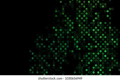 Dark Green vector  pattern with spheres. Modern abstract illustration with colorful water drops. Beautiful design for your business natural advert.