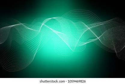 Dark Green vector pattern with spheres. Blurred decorative design in abstract style with bubbles. The pattern can be used for ads, leaflets of liquid.