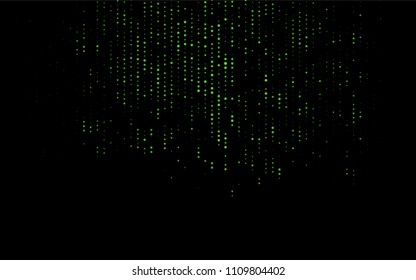 Dark Green vector  pattern with spheres. Glitter abstract illustration with blurred drops of rain. Pattern can be used as texture of water, rain drops.