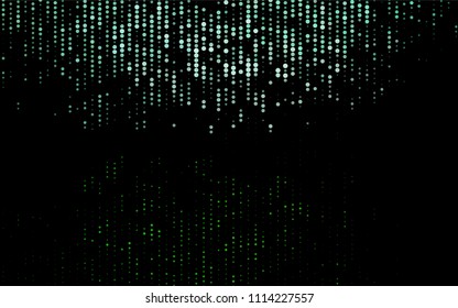 Dark Green vector  pattern with spheres. Illustration with set of shining colorful abstract circles. New design for ad, poster, banner of your website.