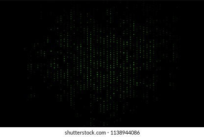 Dark Green vector  pattern with spheres. Blurred bubbles on abstract background with colorful gradient. Pattern can be used as texture of water, rain drops.