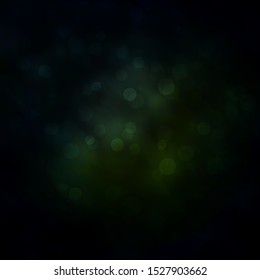 Dark Green vector pattern with spheres. Abstract decorative design in gradient style with bubbles. Pattern for business ads.