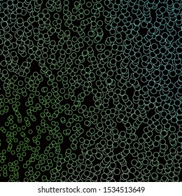 Dark Green vector pattern with spheres. Illustration with set of shining colorful abstract spheres. New template for a brand book.