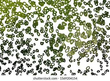 Dark Green vector pattern with spheres. Beautiful colored illustration with blurred circles in nature style. Template for your brand book.