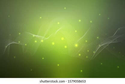 Dark Green vector pattern with spheres. Abstract illustration with colored bubbles in nature style. The pattern can be used for ads, leaflets of liquid.