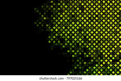 Dark Green vector  pattern with spheres. Blurred bubbles on abstract background with colorful gradient. New design for ad, poster, banner of your website.