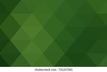 Dark Green vector Pattern.  triangular template. Geometric sample. Repeating routine with triangle shapes. New texture for your design. Pattern can be used for background.
