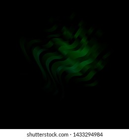 Dark Green vector pattern with wry lines. Colorful illustration, which consists of curves. Pattern for websites, landing pages.
