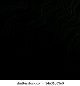 Dark Green vector pattern with wry lines. Gradient illustration in simple style with bows. Best design for your posters, banners.