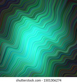 Dark Green vector pattern with wry lines. A completely new colorful illustration in simple style. Template for cell phone screens.