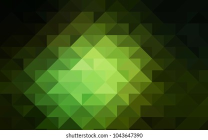 Dark Green vector polygon abstract background. Shining illustration, which consist of triangles. A new texture for your design.