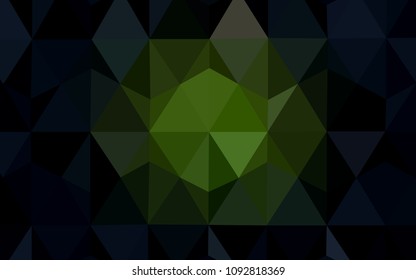 Dark Green vector polygon abstract background. Elegant bright polygonal illustration with gradient. Brand new style for your business design.