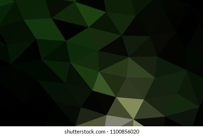 Dark Green vector polygon abstract polygon abstract. Shining colored illustration in a Brand new style. The template can be used as a background for cell phones.