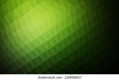 Dark Green vector polygon abstract backdrop. Shining colored illustration in a Brand new style. A new texture for your design.