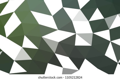 Dark Green vector polygon abstract polygon abstract. An elegant bright illustration with gradient. The best triangular design for your business.