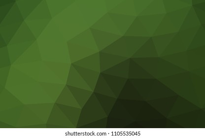 Dark Green vector polygon abstract polygon abstract. Creative illustration in halftone style with gradient. The elegant pattern can be used as part of a brand book.
