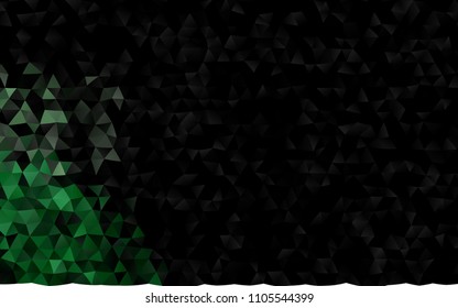 Dark Green vector polygon abstract template. Colorful abstract illustration with gradient. The completely new template can be used for your brand book.