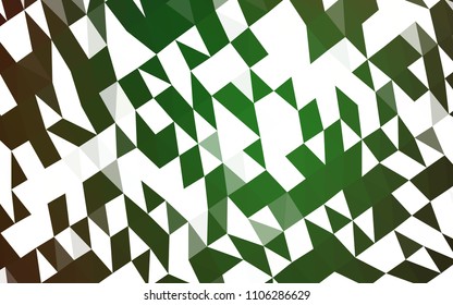 Dark Green vector polygon abstract pattern. Glitter abstract illustration with an elegant design. The polygonal design can be used for your web site.