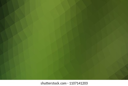 Dark Green vector polygon abstract background. An elegant bright illustration with gradient. The polygonal design can be used for your web site.