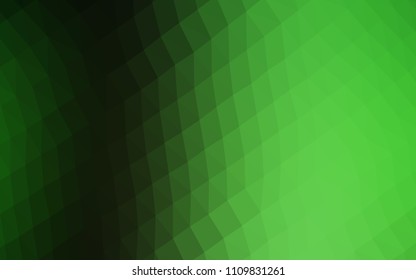 Dark Green vector polygon abstract layout. Modern geometrical abstract illustration with gradient. Brand new design for your business.