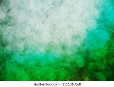 Dark Green vector polygon abstract template. Glitter abstract illustration with an elegant design. The best hexagonal design for your business.