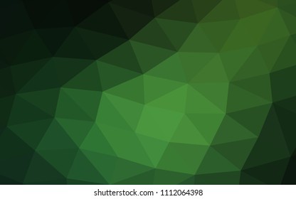 Dark Green vector polygon abstract polygon abstract. A completely new color illustration in a vague style. Brand new design for your business.