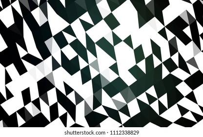 Dark Green vector polygon abstract layout. Shining illustration, which consist of triangles. The best triangular design for your business.