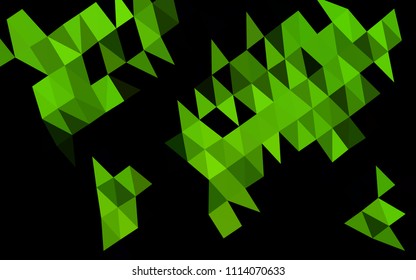 Dark Green vector polygon abstract background. Colorful abstract illustration with gradient. The textured pattern can be used for background.