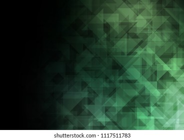 Dark Green vector polygon abstract polygon abstract. A completely new color illustration in a vague style. The elegant pattern can be used as part of a brand book.