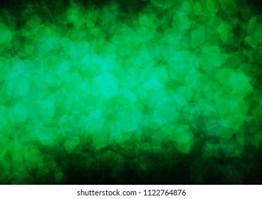 Dark Green vector polygon abstract background. A sample with polygonal shapes. Brand new design for your business.