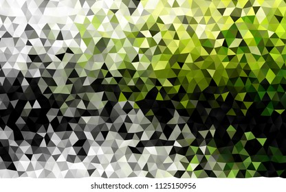 Dark Green vector polygon abstract template. Creative illustration in halftone style with gradient. A completely new template for your business design.