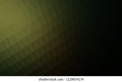 Dark Green vector polygon abstract layout. Creative illustration in halftone style with gradient. The template can be used as a background for cell phones.