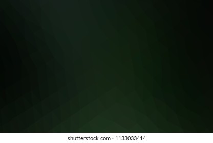 Dark Green vector polygon abstract layout. Creative geometric illustration in Origami style with gradient. The textured pattern can be used for background.